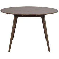 Tisch Esszimmer rund in Eiche dunkelbraun 115 cm breit