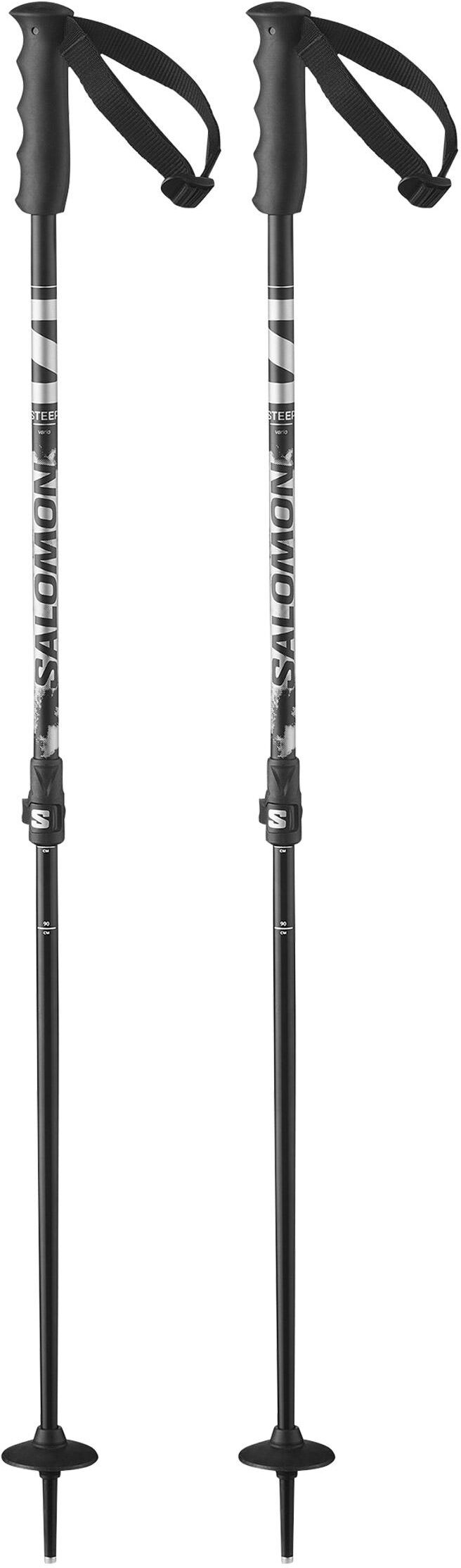 Salomon  - Steep Vario Jr Black Silver - Bâton