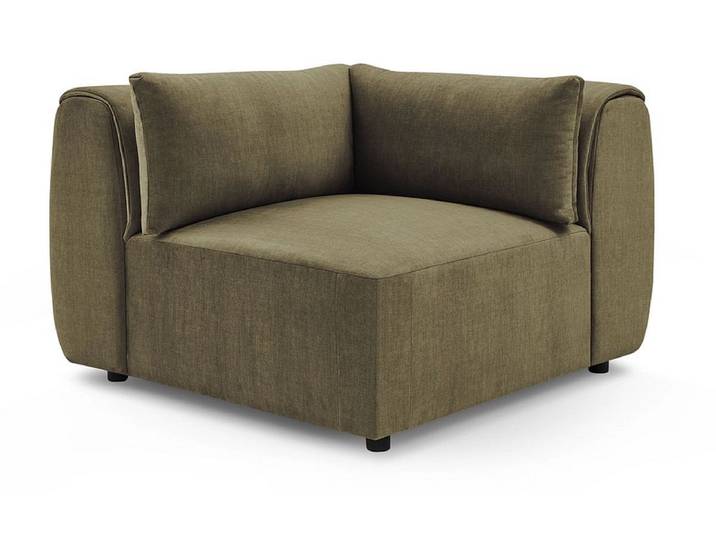 Ecke für modulare Sofas BOBOCHIC JEANNE Samt grün