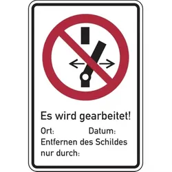 König Werbeanlagen Dreifke® Verbotsschild, Kombischild, Nicht schalten / Es wi - 150x200 mm Folie selbstklebend