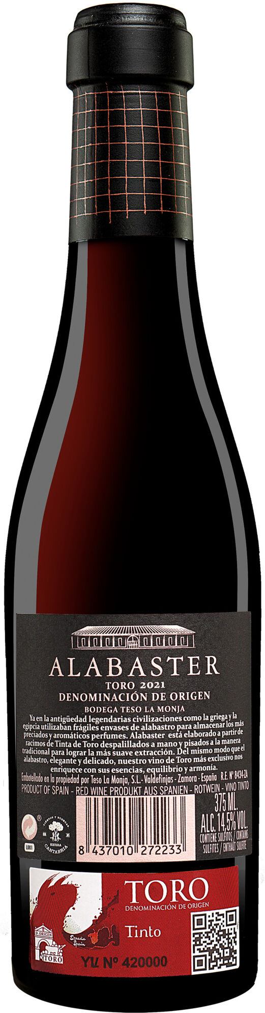 Teso La Monja »Alabaster« - 0,375 L. 2021 14.5% Vol. Rotwein Trocken aus Spanien