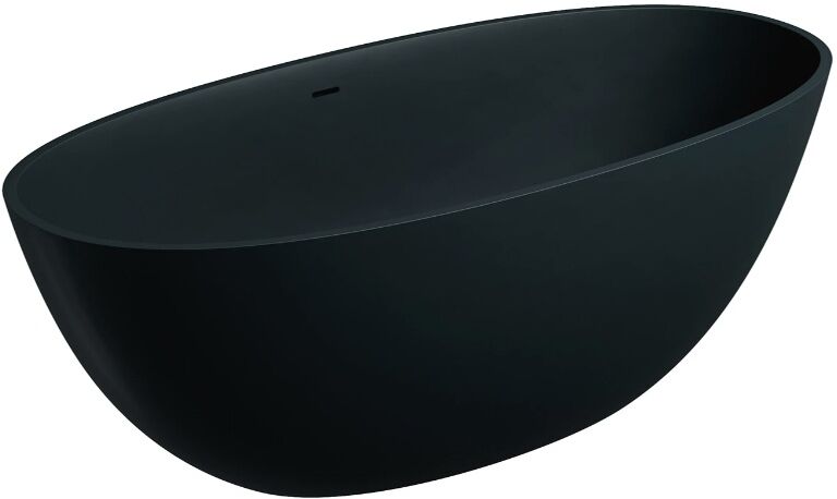 Omnires Shell M+ wanna wolnostojąca z przelewem 160x75 cm black lava mat SHELLWWZPBLV