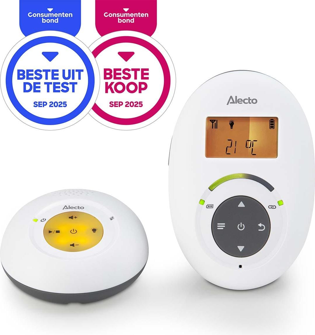 Alecto babyfoon DBX-125 DECT wit/antraciet