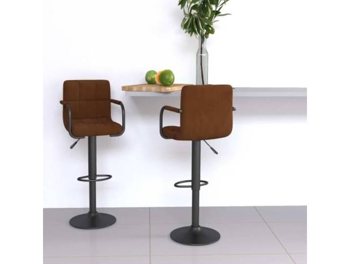 ZXQVLMRS 2er Set Barhocker Samtbezug, Drehbarer Barstuhl mit Fußstütze Höhenverstellbar, Mit Gasdruckfeder, Stabiles Stahlgestell, Modernes Design