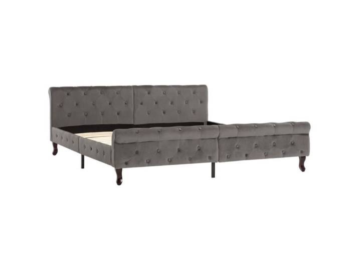 HOME Cadre de lit Gris Velours - Lit adulte- enfant - Structure Cadre de lit 180x200cm 1090