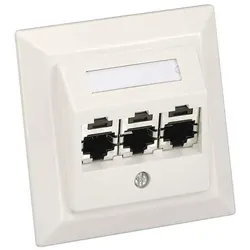 Panduit, Steckdose, Schrägzentralplatte,3-Port