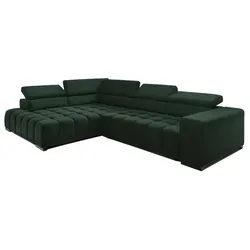 Exxpo by Gala Ecksofa mit Funktion Elias Stoff Emerald