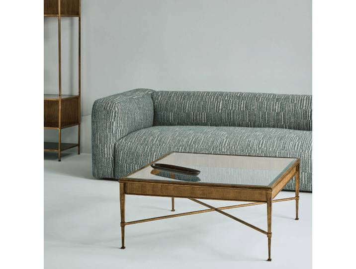 Signature Couchtisch mit profiliertem Zierband L88,5 cm - Antoinette, Goldfarben, Metall, 88.5x41x88.5 cm, Wohnzimmer, Wohnzimmertische, Couchtische