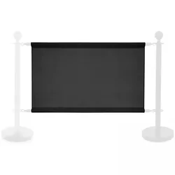 Oviala Business Schwarze Leinwand für Terrassenabtrennung 100x69cm