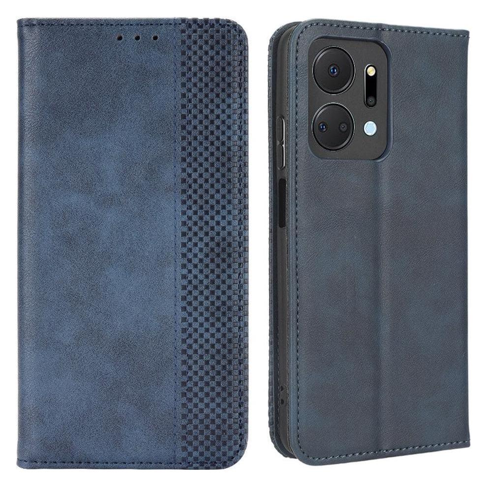 Cover-Discount Honor X7a - Vintage Flip Case Hülle blau (Honor X7a) (660129880D)