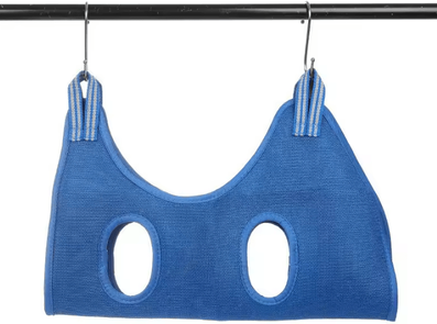 Inspire Curations GroomEase Pet Grooming Hammock Helper blue l