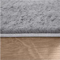 TT Home, Teppich, Hochflor Teppich Schlafzimmer Kunstfell Flauschig Kaninchenfell Imitat (120 cm)