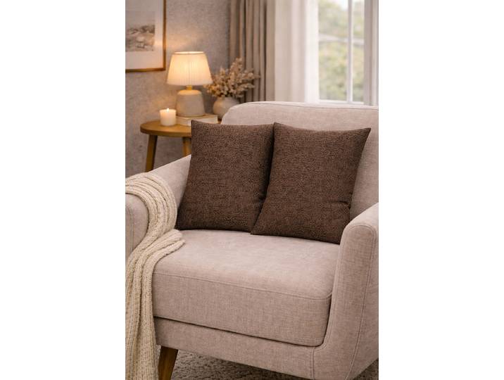 Coussin décoratif Lucio ensemble de 2 Marron/Marron 50 x 50cm Polyester