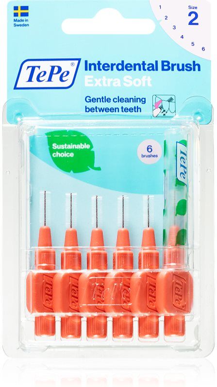 TePe Interdental Brush Extra Soft brossettes interdentaires 0,5 mm 6 pcs