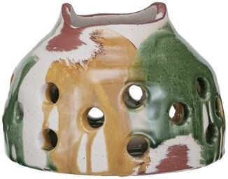 Storied Home Decorative Terra-cotta Vase with Circle Cut-Outs