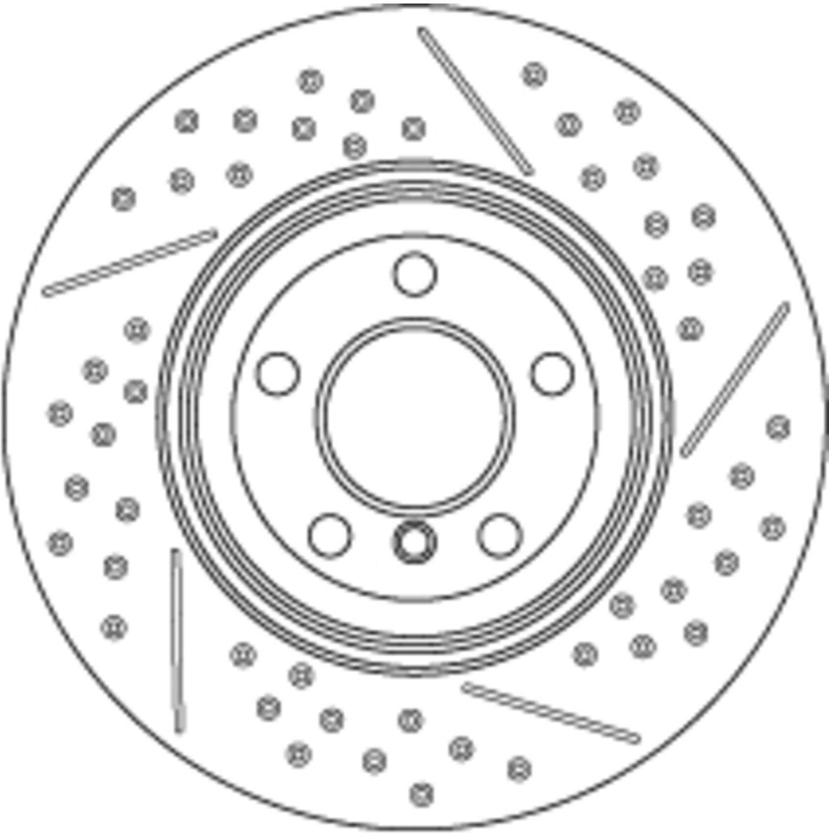 Disque de frein TRW DF6601S arrière, ventilé, rainuré, à haute teneur en carbone, 1 pièce
