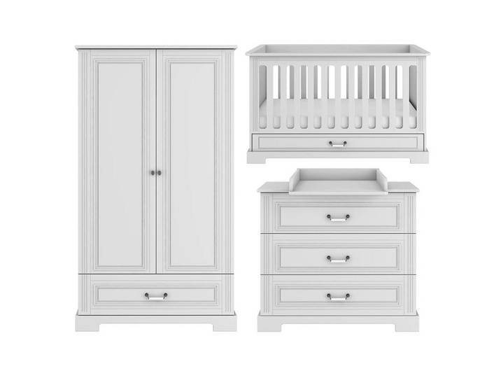 Petits-meubles Babyzimmer 3-teilig Weiß, 152x92x83 cm, Babymöbel & Kindermöbel, Babyzimmer