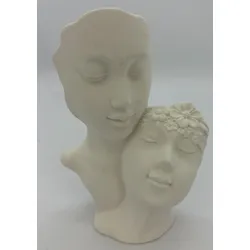 Vase COUPLE (LBH 13,50x7,60x17,50 cm) - weiß - LBH 13,50x7,60x17,50 cm