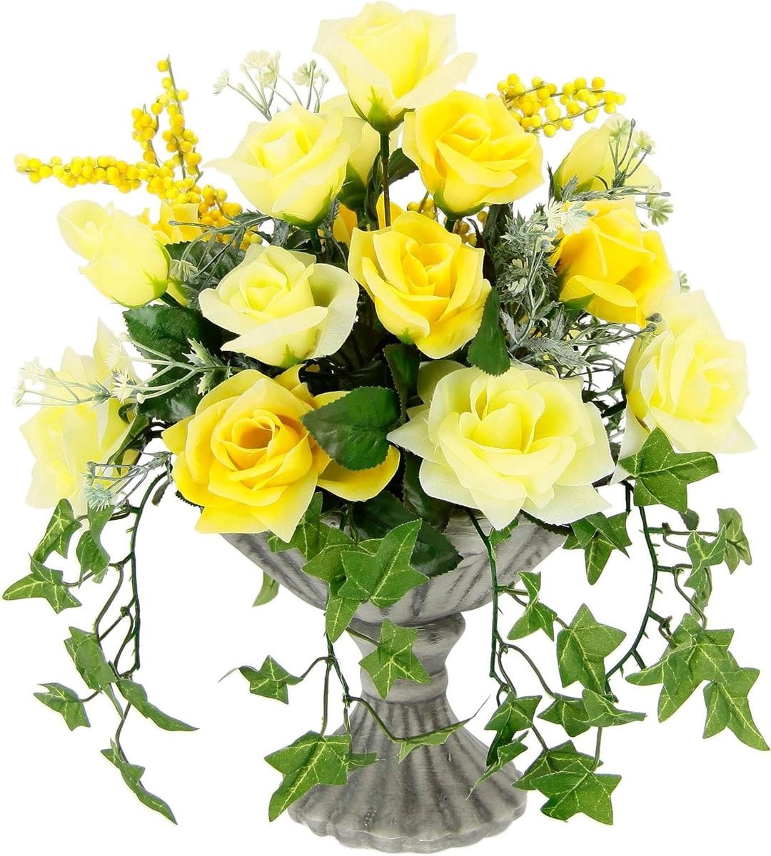 Geel Boeket Kunstbloemen Rozen van Zijde voor Woonkamer Decoratie