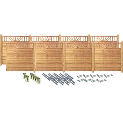 Sichtschutzelement KONIFERA "FRISCO", grün, H:180cm, Massivholz, Stahl, Zaunelemente, sonniges Design, verschiedene Längen