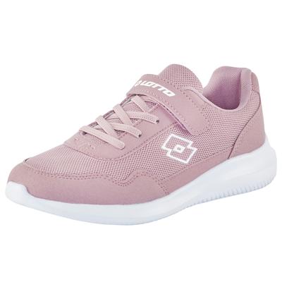 Sneaker LOTTO, Mädchen, Gr. 29, atmungsaktiv, weiß (dunkelrose, weiß), Synthetik, Schuhe Sneaker, in kinderfußgerechter Passform