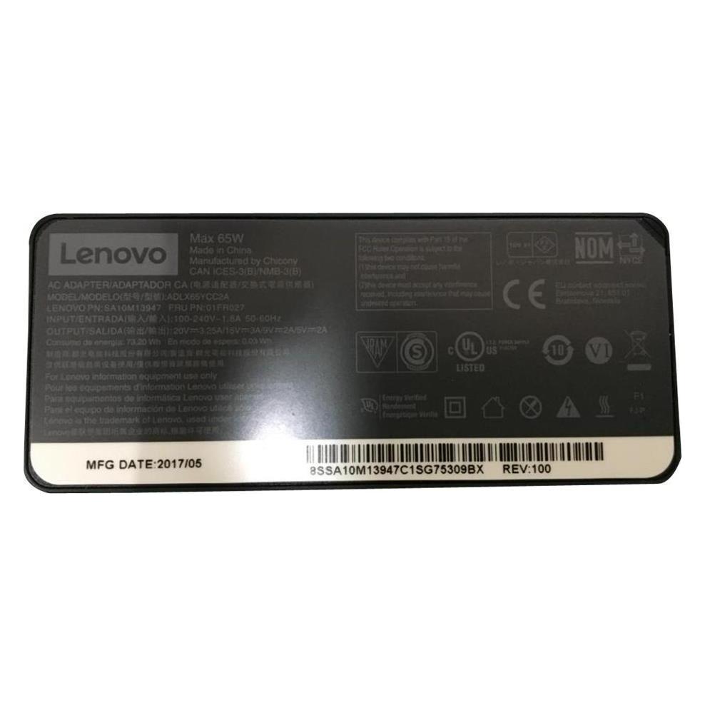 Lenovo AC-Adapter 65 Watt USB-C (65 W) (01FR027)