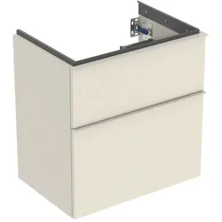 Geberit iCon Waschtisch-Unterschrank 502307JL1 59,2x61,5x41,6cm, 2 Schubladen, sand hochglänzend, Griff sant matt
