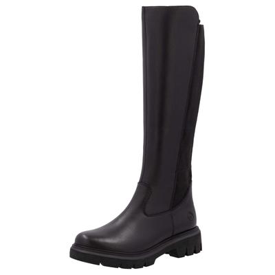 Stiefel REMONTE, Damen, Gr. 38, wärmend, XS-Schaft, schwarz, Elastischer Einsatz, Leder, Lederimitat, unifarben, Schuhe Stiefel, Blockabsatz, Businessmode, Langschaftstiefel, Schafthöhe ca. 37 cm