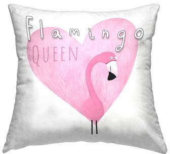 Stupell Flamingo Queen Phrase Printed Throw Pillow by Carla Daly