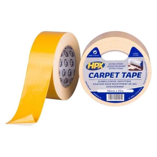 HPX Doppelseitiges teppichklebeband - 50mm x 25m (50 mm) (VDLHPX5025CT) Mindestbestellmenge: 6 Stück
