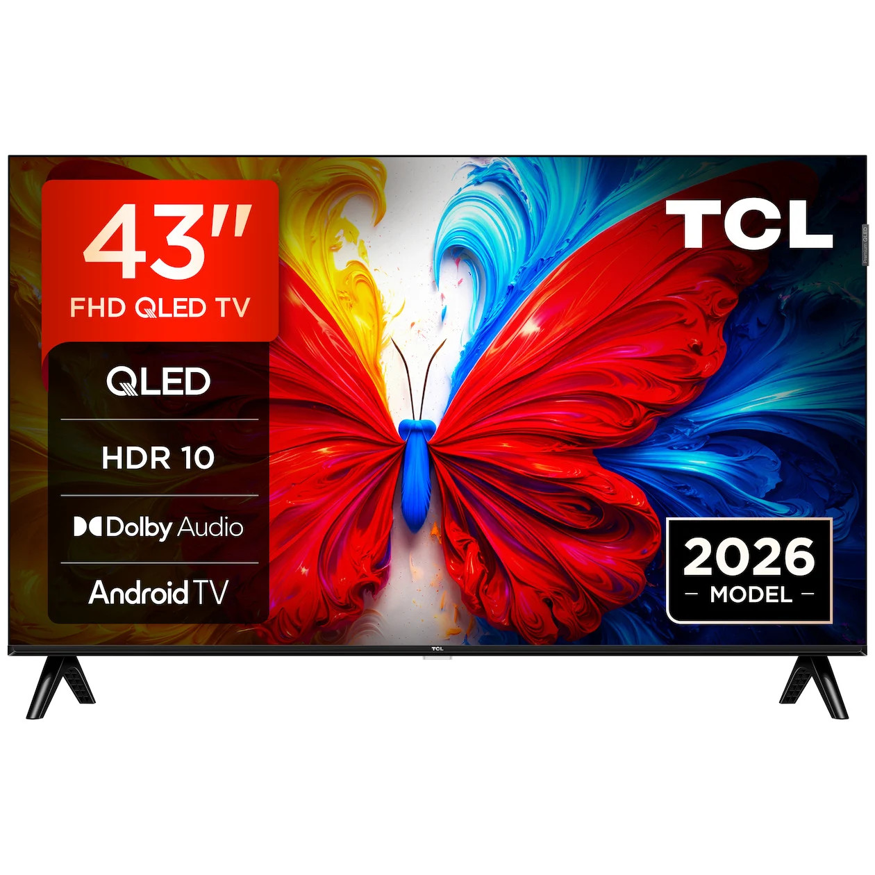 TCL 43S5L (2026) 43 inch QLED Full HD TV - Zwart