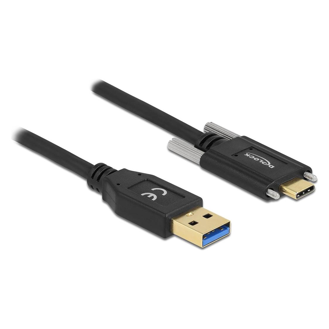 Delock 84017 USB Kabel 1,5 m USB 3.2 Gen 1 (3.1 Gen 1) USB A USB C Schwarz (1.50 m, USB 3.2 Gen 1) (84017)