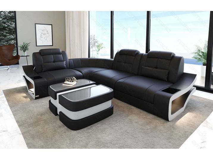 Ecksofa Elena Eleganz L-Form aus Leder