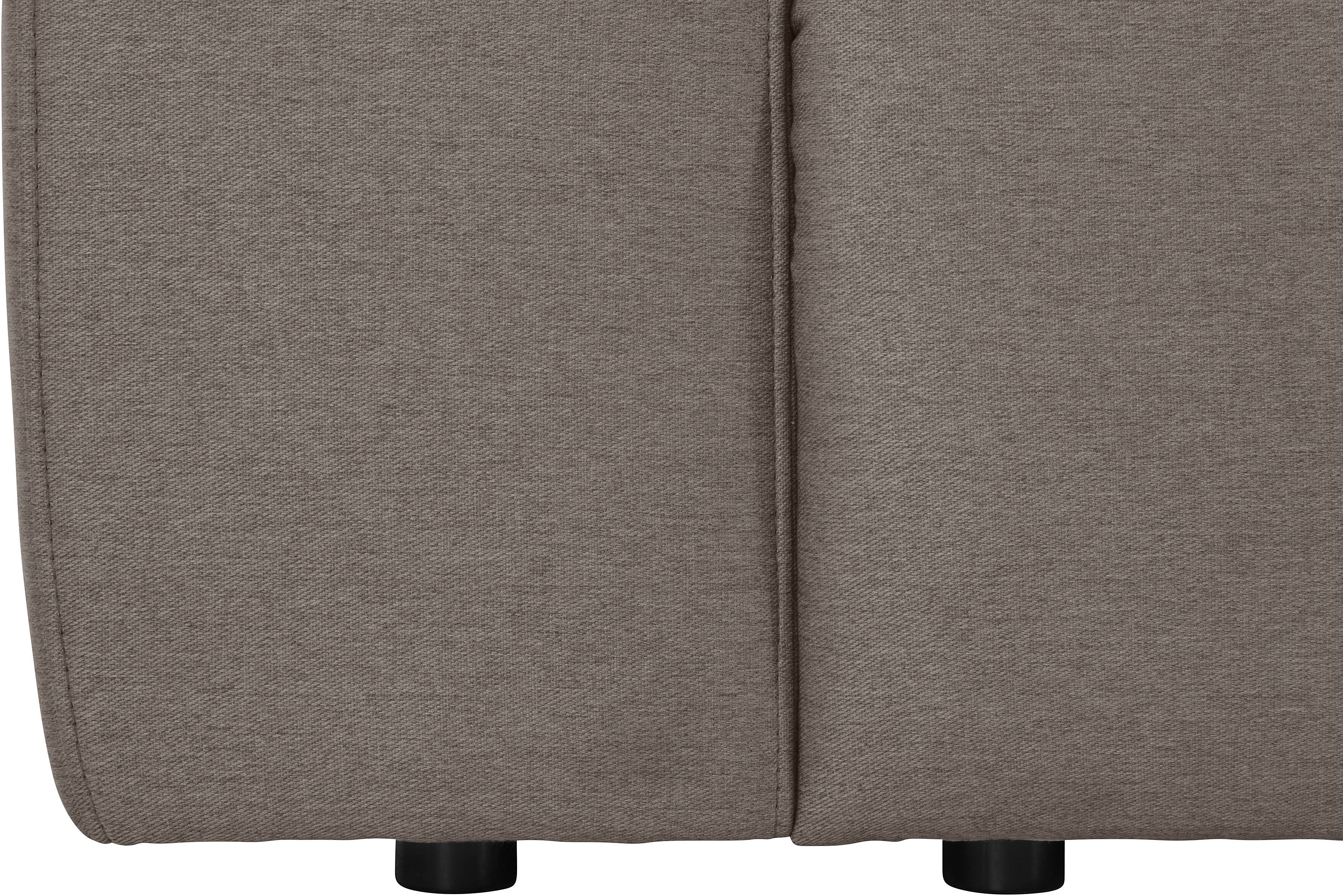 Big-Sofa "LooksII Breite 242cm, komfortabel und bequem, viel Platz", braun (schlamm), B:242cm H:87cm T:89cm, LOOKS BY WOLFGANG JOOP, Sofas, Big-Sofa, geradlinig und komfortabel