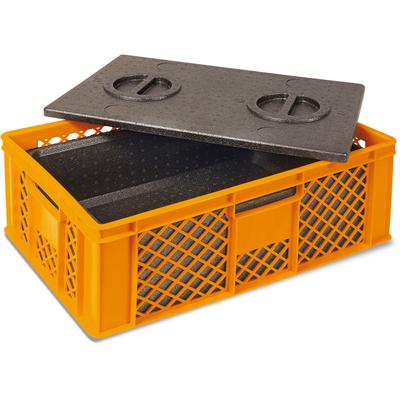 BRB Eurobehälter mit EPP-Isolierbox, LxBxH 600 x 400 x 240 mm, 20 Liter, orange