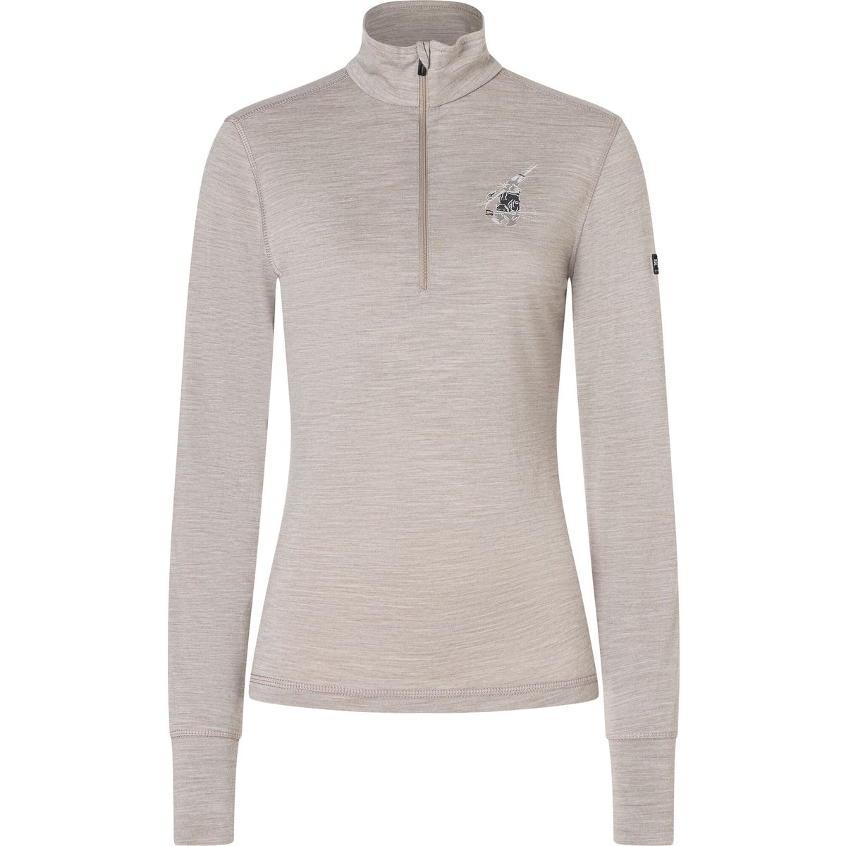 Super.Natural W TUNDRA175 Zip 1/4 Bunny vintage khaki melange/various (17E) M SNW02627017EM