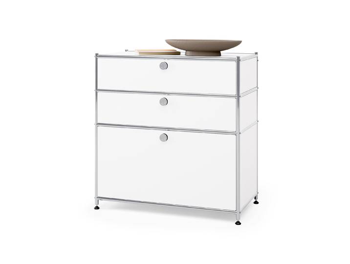 Tchibo - Kommode Metall »Cn3« mit 3 Schubladen - 77x40x84,5cm - chrom -