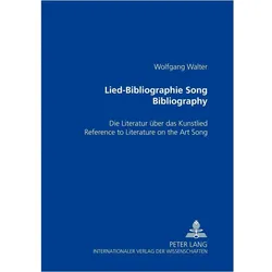 Lied-Bibliographie. Song Bibliography, Fachbücher von Wolfgang Walter