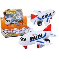 Passagierflugzeug-Lichtergeräusche fahren weiß