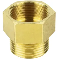 Messing Gewindefitting Muffennippel AG flachdichtend/IG gewindedichtend (Ausführung: 1''AG flachdichtend - 1''IG gewindedichtend)
