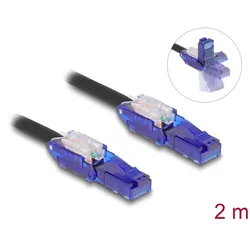 DELOCK Netzwerkkabel Cat.6 UTP 180 Winkelbar Steckern 2M