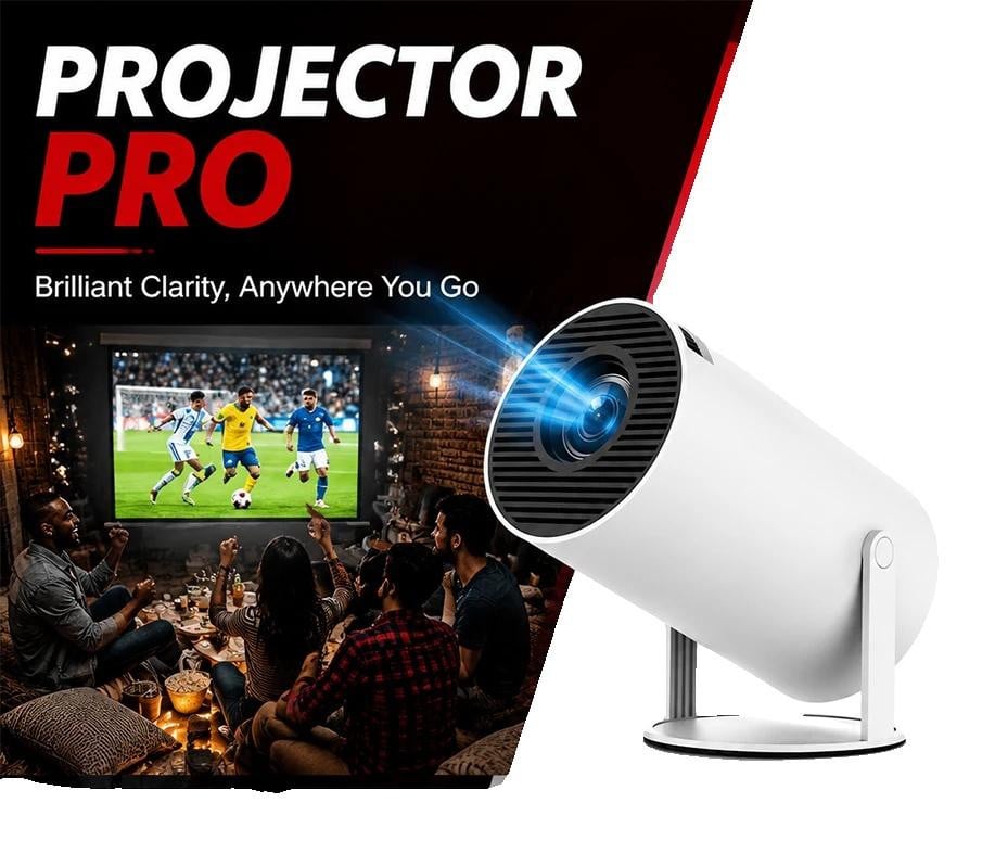 Project3 Mini-projector met 4K-decodering en Android 11.0, Wit