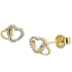 GLIZZ GL8637 Damen Diamant-Ohrringe Gold 333/8K Ohrstecker