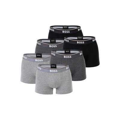 Boxershorts BOSS "Boxershort Trunk 3P Power 6er Pack", Herren, Gr. XXL, grau, Obermaterial: 95% Baumwolle CO. 5% Elasthan EL., Unterhosen