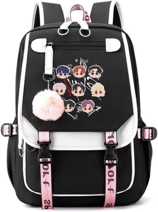 Korean Casual Rucksack - Tag Rucksack Laptop Tasche - Täglicher Gebrauch - Große Kapazität - 32x15x45 cm - Schwarz