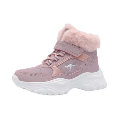 Sneaker KANGAROOS "K-GU Ceppa Mid EV", Mädchen, Gr. 40, wärmend, dusty rose, leo, Synthetik, Schuhe Sneaker, Warmfutter,Winterschuhe, Schnürboots, Sneakerboots