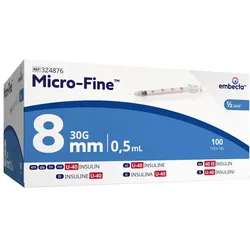 Micro-fine Insulinspritze U40 8 Mm 100 St