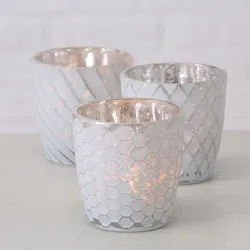 Diverse Windlicht 3sort H9cm Material: Glas lackiert