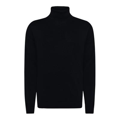 Strickpullover PIERRE CARDIN "Pierre Cardin Pullover", Herren, Gr. S, schwarz, Obermaterial: 54% Wolle WO. 46% Baumwolle CO., uni, regular fit, Pullover Strickpullover, im unifarbenen Stil