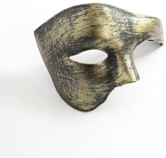 Inspired Finds Phantom Half Face Cosplay Mask Creative Masquerade Costume Accessory retro Gold